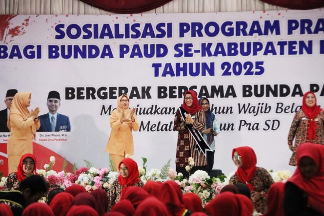 
 Bunda PAUD Se-Banyumas Sosialisasikan Program 13 Tahun Wajib Belajar Melalui 1 Tahun Pra SD